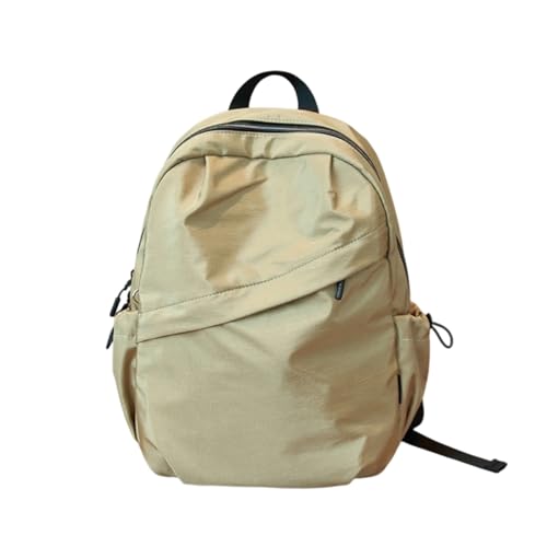 Stylish Versatile Minimalist Solid-Color Daypack, Casual Travel Lightweight Durable Backpack for Gift (KHAKI) - color: Khaki