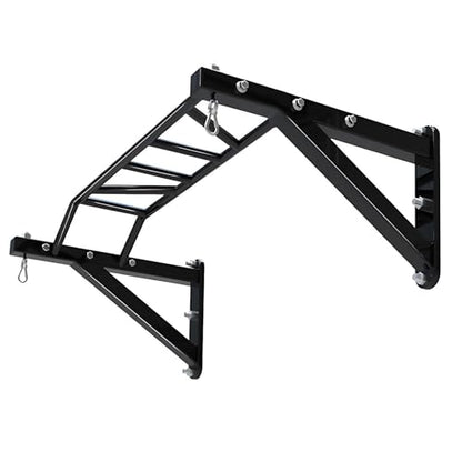 Wall Mounted Pull Up Bar and Dip Station, Heavy Duty Wall Mount Pull-up Chin Up Bar Multifunctional Home Gym Workout Indoor Exercise Equipment Support to 880 Lbs Standards - color: Standards