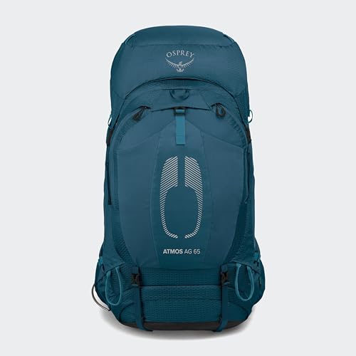 Osprey Atmos AG 65L Men's Backpacking Backpack, Venturi Blue, S/M - color: Venturi Blue, size: Small-Medium