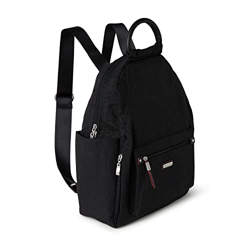 Baggallini Women's All Day Backpack, Black Cheetah Emboss, One Size… - color: Black Cheetah Emboss