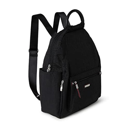 Baggallini Women's All Day Backpack, Black Cheetah Emboss, One Size… - color: Black Cheetah Emboss