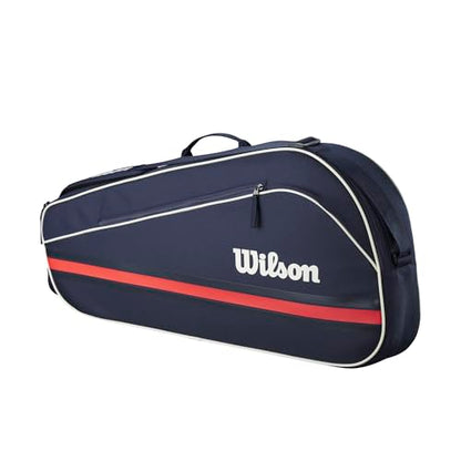 WILSON 2025 Team Tennis Racket Bags - color: Navy/Red, size: Holds up to 3 Rackets