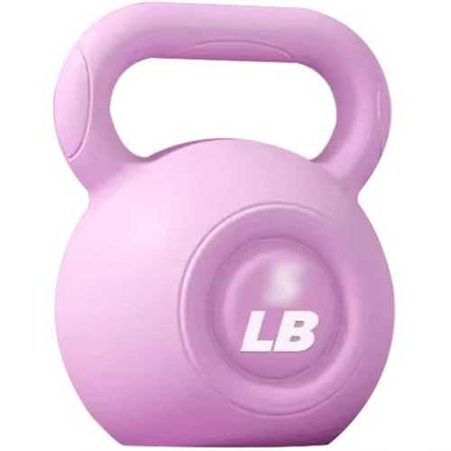 Kettlebell Weights Women's Fitness Shaping Kettle Ball, Home Strength Training Equipment, No Damage to The Floor, Slimming Arms/Swinging/Squatting(Purple,20LB)