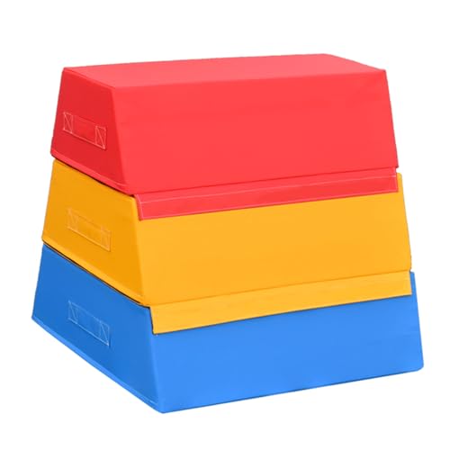 Jumping Boxes for Training, Kids Soft Plyo Box, 4 in 1 Stackable Jump Boxes, Weight Upgrade, Safety and Stability, Suitable for Home School Gym Outdoor Activities Exercise(Size:80×80×75×30cm) - size: 80×80×75×30cm