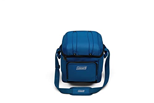Coleman Chiller Insulated Soft Cooler, Leakproof 9/16/30 Can Cooler with 12+ Hour Ice Retention, Made with Recycled Materials, Great for Lunch, Camping, Beach, Pool, Sports, & More - color: Blue, style: 30 Can