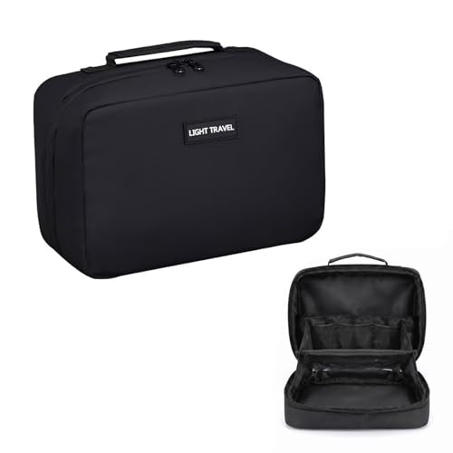 X-SISTER Toiletry Bag for Men & Women,Men's Travel Essentials,Toiletries Storage Bag,Travel Toiletry Organizer,Water Resistant Shaving Bag for Toiletries Accessories-Black - color: black