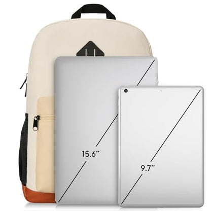 YAMTION School Backpack Women,Bookbag Teen Girls khaki Beige - color: Khaki Beige, size: 15.6 inch