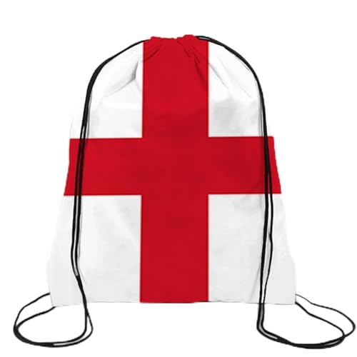 TREBIN 2026 Soccer Cup Drawstring Backpack, Soccer Gym Bag in National Flag Colors, Sports Bag Sackpack Cinch Bag (England Fan) - color: England Fan