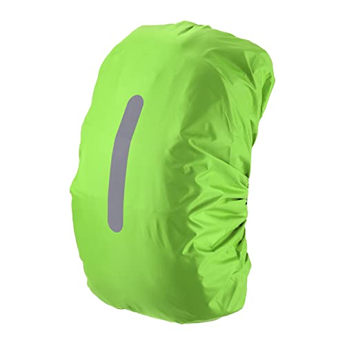 PATIKIL Waterproof Backpack Rain Cover, Non-Slip Backpack Cover with Vertical Reflective Strap Stay Dry for Hiking, Camping, Hunting - color: Lawn Green, size: Medium