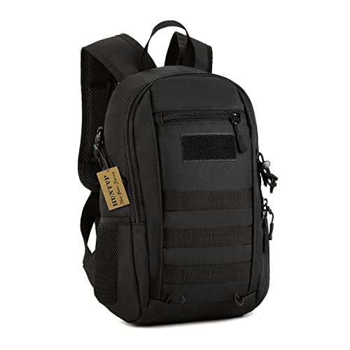 HUNTVP 20L Tactical Backpack Military MOLLE Backpack Daypack Rucksack Gear Tactical Assault Pack Bag for Hunting Camping Trekking(20L-Black) - color: Black, size: 20L
