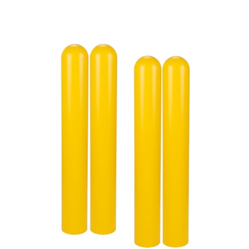 BollardGard 8" x 72" 4-Pack Round Top Bollard Cover- Innoplast (Yellow No Tape) - color: Yellow No Tape, size: 4-Pack