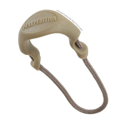 MAXPEDITION Positive Grip Zipper Pulls (Large, Tan) Pack of 6, Zipper Pull Replacement for Tactical Backpack, EDC Pouch, Bug Out Bag & Luggage, Sling Pull Tab, PZLTAN - color: Tan, size: Large