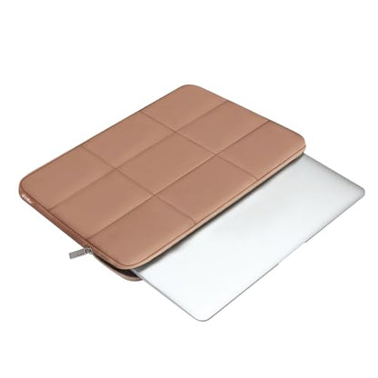 MOSISO Laptop Case 13.3 inch,13-13.3 inch Puffy Laptop Sleeve, Brown - color: Brown, size: 13.3 inch