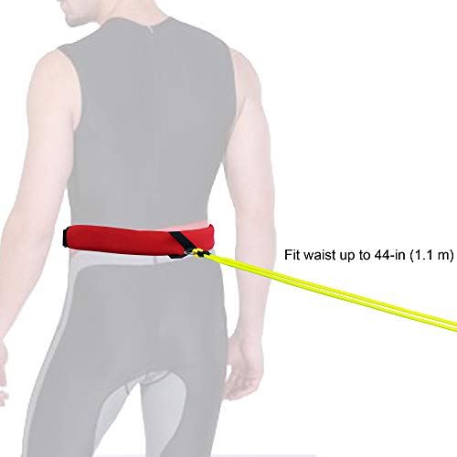 YYST Swimming Bungee Resistance Training Belt Swim Exerciser Tether (One Waist Belt, Bungee Cord, Storage Bag)