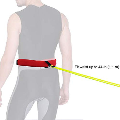 YYST Swimming Bungee Resistance Training Belt Swim Exerciser Tether (One Waist Belt, Bungee Cord, Storage Bag)