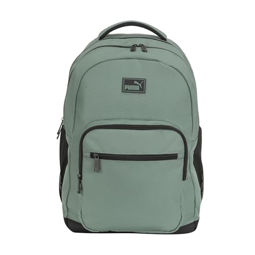 PUMA Prose Backpack with Padded Adjustable Straps, Laptop Sleeve & Water Bottle Pockets, Green Moon, One Size - color: Green Moon
