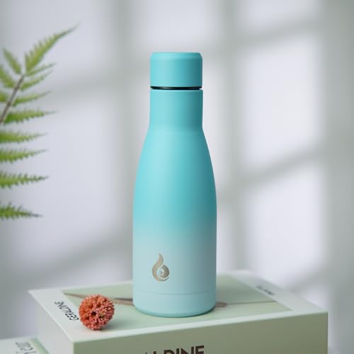 BJPKPK 12 oz Small Water Bottle, Reusable Insulated Stainless Steel Flask - color: Sea Salt, size: 12 Ounces