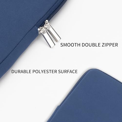 RAINYEAR 13 Inch Laptop Sleeve Compatible with 13.3" MacBook Air/Pro M1 M2 M3 M4 M5 A3449 A3240 A3113 A2681 A2338 Carrying Computer Bag Protective Cover Case (Navy Blue) - color: Navy Blue, size: 13"