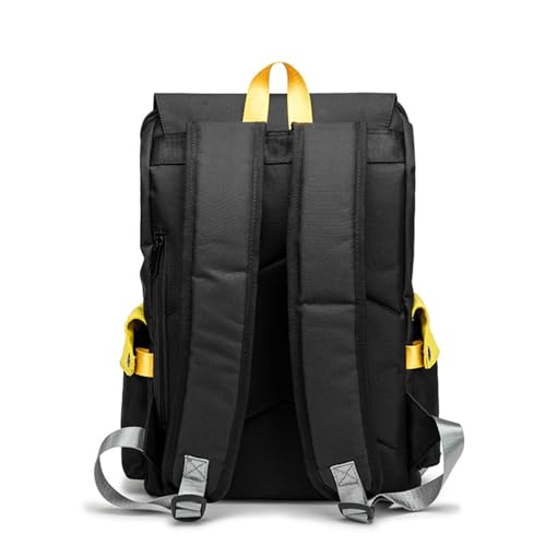 Anti Theft Travel Laptop Backpack with Usb Charging Port Water Resistant Extra Large (Yellow/Black,17in) - color: Yellow/Black