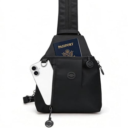 Oxford Waterproof Travel Purses for Women. 3 in 1 Anti Theft Travel Tote Bag,Trail Pocket Multi Pocket Crossbody Bag. - color: Black
