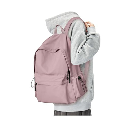BJLFS Purple Backpack for Girls Women, Waterproof High School Bookbag, Lightweight Casual Travel Daypack,Classic Basic College Backpack, Middle School Bag for Teen Girls Boys Cute Back Pack - color: Small Purple