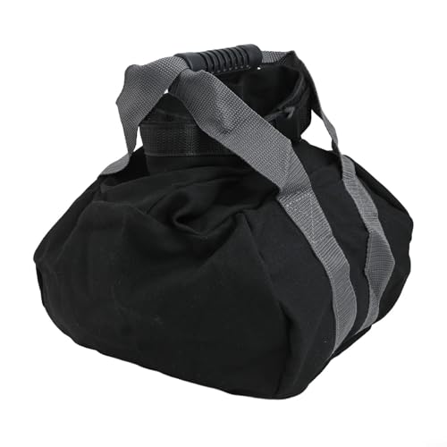 Adjustable Canvas Kettlebell Sandbag with Handle for Strength Training, Home Gym Fitness and Yoga, Empty Weight Bag Fillable 0-35 lbs for Squats Swings,