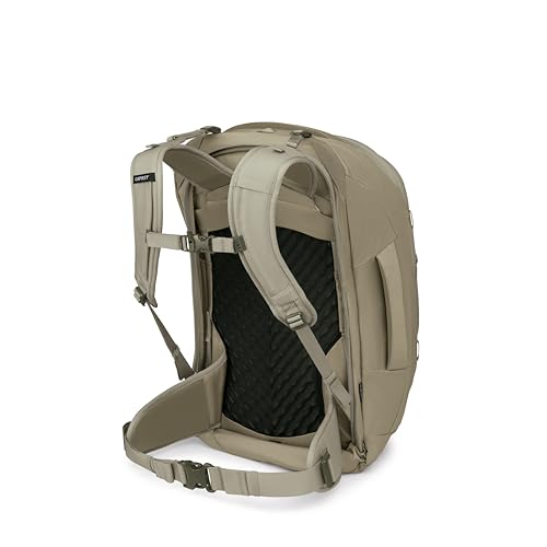 Osprey Farpoint 55L Men's Travel Backpack - Carry On Bag with Personal Item Sized Detachable Daypack, Sawdust - color: Sawdust, style: 55l