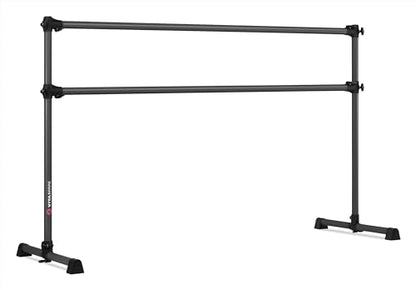 VITA Barre Portable Freestanding Double Ballet Barre, Prodigy, Aluminum | Adjustable Height, USA Made, Home or Gym Exercise Equipment for Kids & Adults | Dance, Fitness, Pilates - color: Dark Mystic Gray, style: 6 Ft