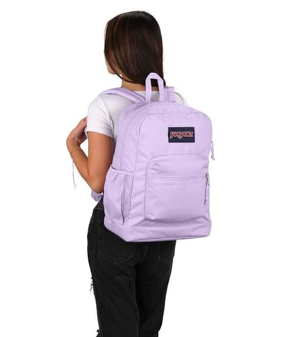 JanSport Cross Town Plus Backpack - Large Main Compartment, Side Water Bottle Pocket, 15-Inch Padded Laptop Sleeve - Pastel Lilac - color: Pastel Lilac
