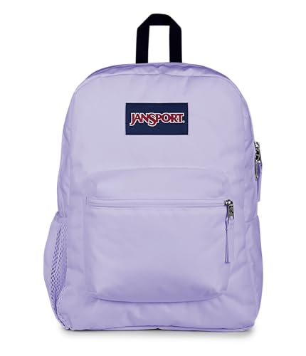 JanSport Cross Town Backpack - Simple Bag for Everyone with 1 Main Compartment, Front Utility Pocket - Premium Class Accessories - Pastel Lilac - color: Pastel Lilac