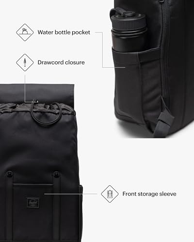 Herschel Retreat™ Backpack, Black Tonal, Standard - 23L - color: Black Tonal, size: Standard - 23L