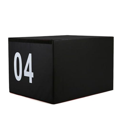 LICOME 4-in-1 Foam Jumping Exercise Box Plyo For Home Gym Non-slip PU Leather Cover For Workouts Training Strength - size: 4