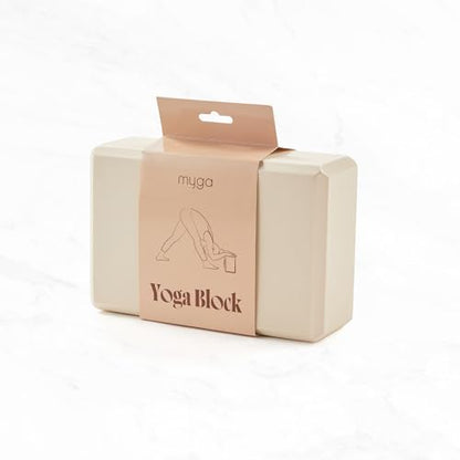 MYGA Yoga Block,Lightweight EVA Foam Yoga Brick,High Density Non-Slip Block for Yoga Poses, Pilates, Balance and Flexibility - color: Sand