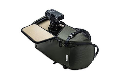 VANGUARD VEO Select 46BR Camera Backpack, Green - Slim Profile, Rear Access, 13" Laptop Storage, Tripod Carry - color: Green, size: 46