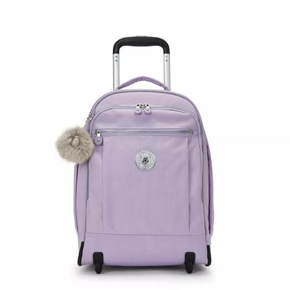 Kipling Women's Gaze Large Rolling Backpack, Durable, Wheeled Backpack with Adjustable Shoulder Straps, Nylon Book Bag - color: Bridal Lavender