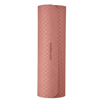 Retrospec Zuma Yoga Mat | 1/2 Inch Thick Non Slip Workout Mat | TPE Exercise Mat for Yoga, Pilates & Stretching | 72x24in - color: Rose