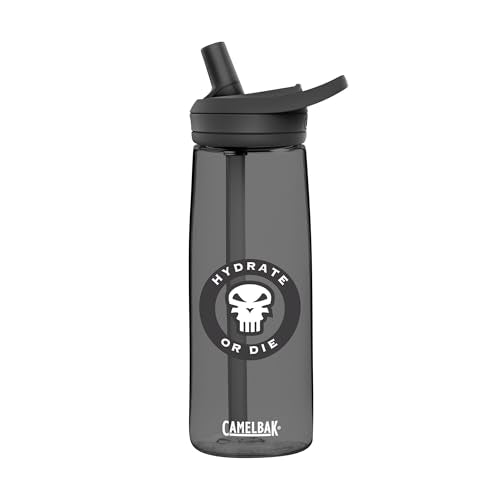 CamelBak Eddy+ Bite Valve Straw Tritan Renew Water Bottle Charcoal HOD, 25oz - color: Charcoal HOD, size: 24 Ounces