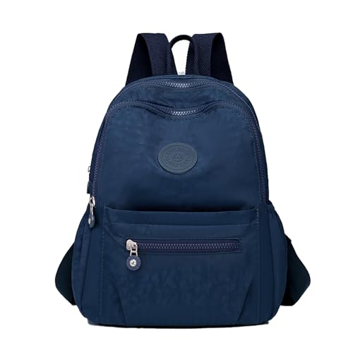 Simple Casual Solid Color Lightweight College Work Backpack Anti Theft Travel Backpack Daypack for Women (Blue) - color: Blue