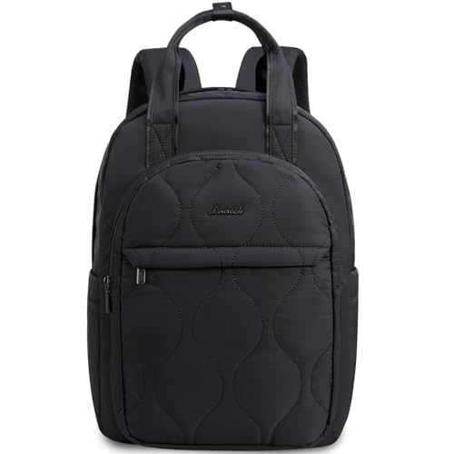 LOVEVOOK Laptop Backpack for Women, College Travel Backpack Puffer Womens Backpack for 17.3 Inch Laptop, Computer Water-Resistant Quilted Casual Daypack, Black - color: Black(puffer), size: 17.3 Inch