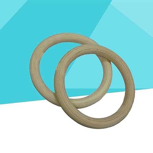 Wooden Gymnastics Rings Exercise Rings for Full Body Strength Training Durable Birch for Pullups Pushups Dips and Calisthenics Workouts