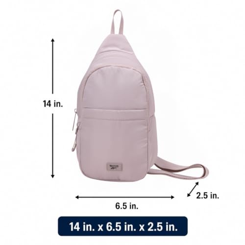Reebok Unisex Crossbody Bag - Convertible Compact Durable Cross Body Bag for Women and Men - Gym and Travel Essentials, Size One Size, Thea II Latte - color: Thea II Latte