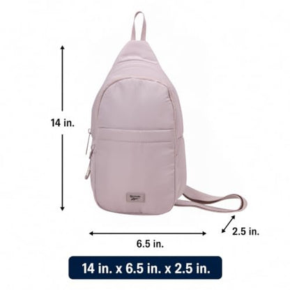 Reebok Unisex Crossbody Bag - Convertible Compact Durable Cross Body Bag for Women and Men - Gym and Travel Essentials, Size One Size, Thea II Latte - color: Thea II Latte