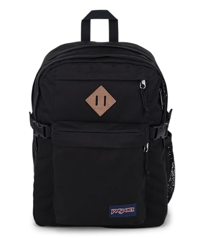 JanSport Main Campus Backpack - Travel or Work backpack w 15-Inch Laptop Sleeve and Dual Water Bottle Pockets, Black - color: Black