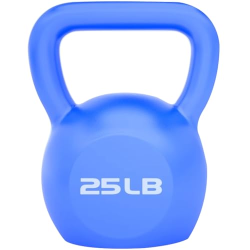 Kettlebell Weights Women's Fitness Shaping Kettle Bells, Gym Strength Training Dumbbell, Swing/Deadlift/Squat, Protect The Floor(Dark blue-25LB) - color: Dark Blue-25lb
