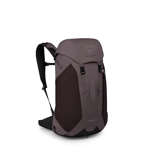 Osprey Hikelite LT 30L Hiking Backpack - Lightweight Travel Daypack with Rain Cover for Men and Women, Graphite Purple - color: Graphite Purple, style: 30l