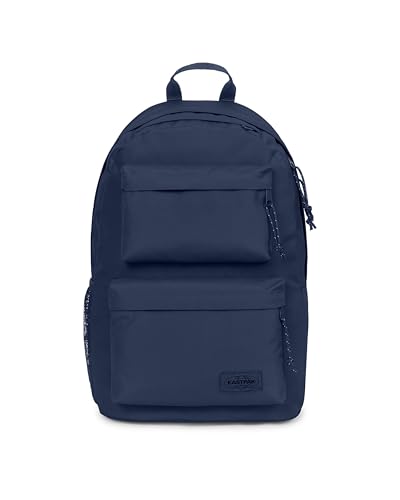 EASTPAK Padded Double – 24L Squared Backpack with Dual Front Pockets, 13” Laptop Sleeve, Bottle Holder & Padded Straps, Nighttime Navy - color: Nighttime Navy