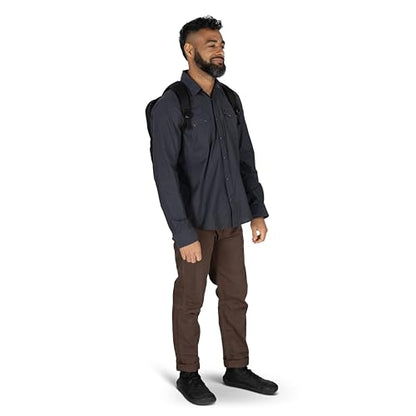 Osprey Ozone Slim Pack - Lightweight Laptop Backpack with AirScape Suspension, Water Bottle Pockets & Slim Travel Design - Fits Most 16" Laptops - Personal Item or Carry-On Compatible, Moody Burgundy - color: Moody Burgundy