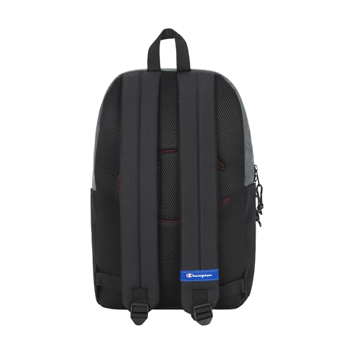 Champion Manuscript Backpack with Padded Adjustable Straps, Water Bottle Pocket for Work, Travel, Daily Use - color: Heather Grey