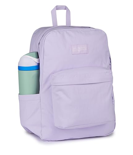 JanSport Superbreak Plus FX Backpack - Work, Travel, or Laptop Bag with Water Bottle Pocket - Pastel Lilac - color: Pastel Lilac