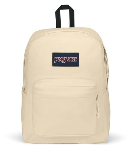 JanSport SuperBreak Plus Backpack with Padded 15-inch Laptop Sleeve and Integrated Bottle Pocket - Spacious and Durable Daypack for Work and Travel - Coconut - color: Coconut